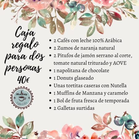 Contenido de la caja regalo para dos personas