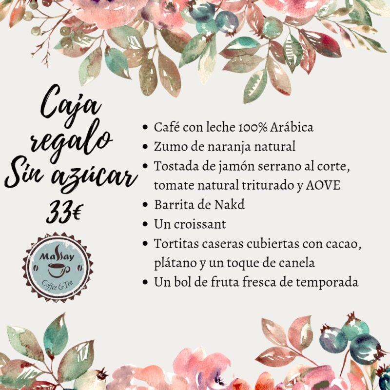Contenido de la caja sin azucar